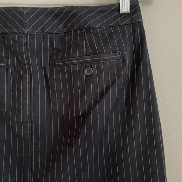 Talbots‎ Navy Pinstripe Stretch Skirt – 10 P | Cotton Blend - Picture 7 of 8